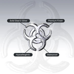 BIOHAZARD STUD EARRING
