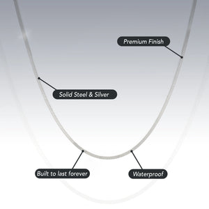 1.5MM STERLING SILVER SQUARE SNAKE CHAIN