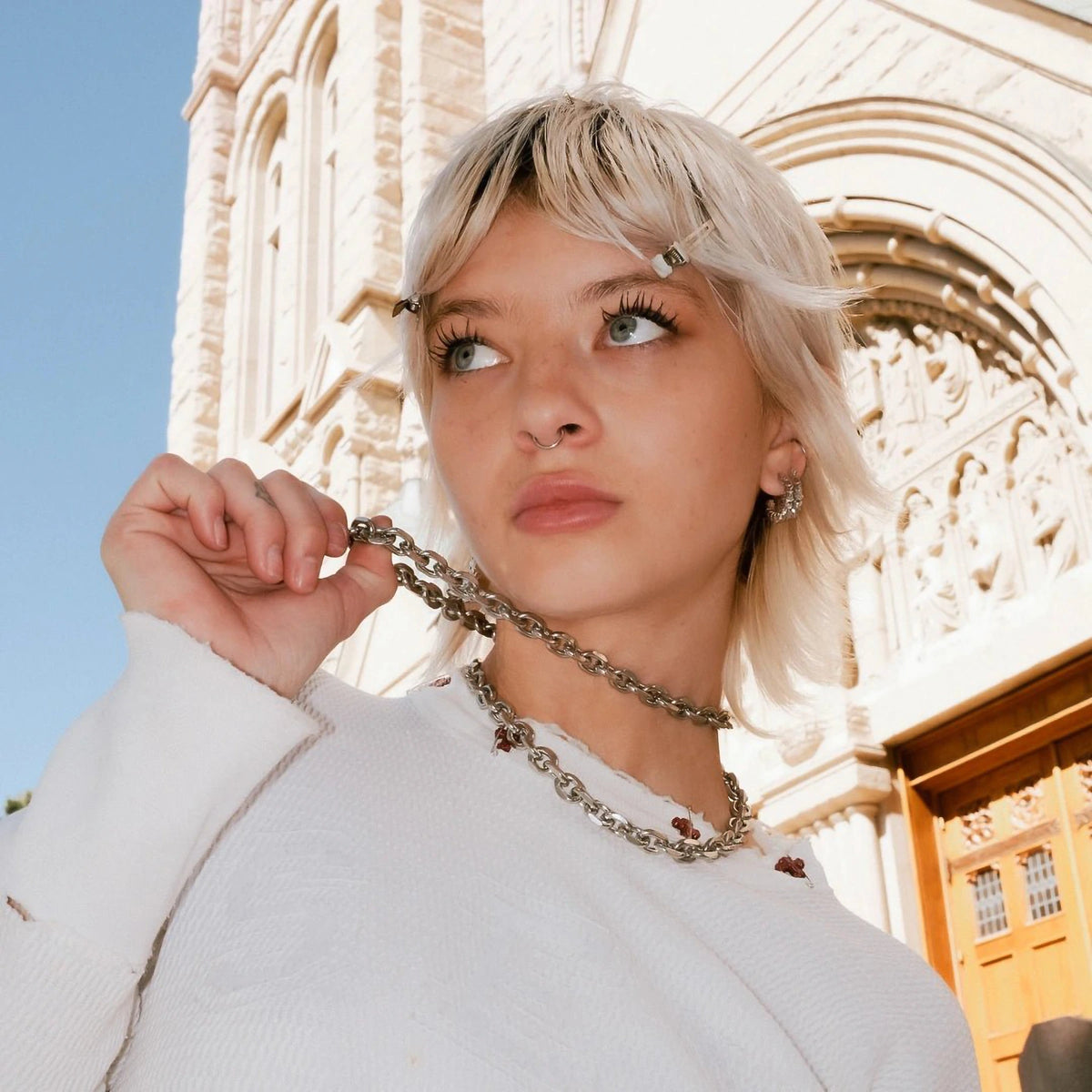 ARMORED OPEN HOOP EARRING - Hard Jewelry™