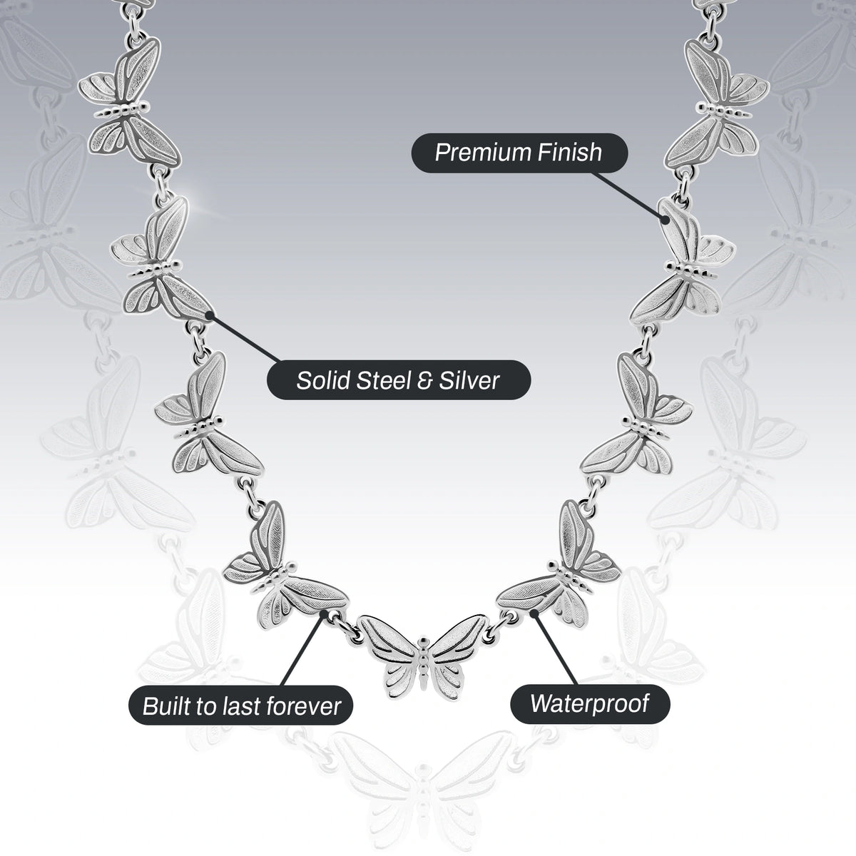 BUTTERFLY NECKLACE (ADJUSTABLE)